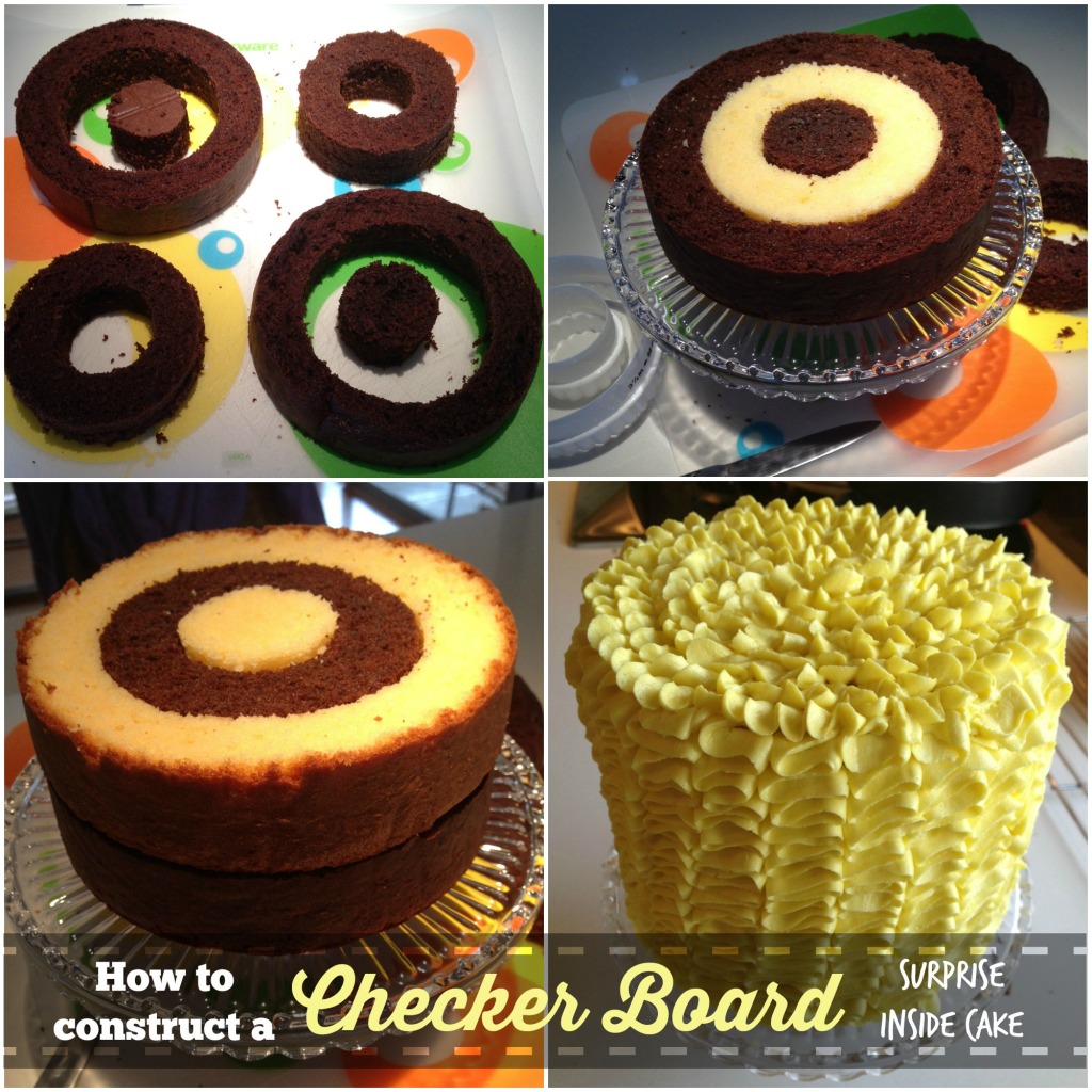 checker cake collage